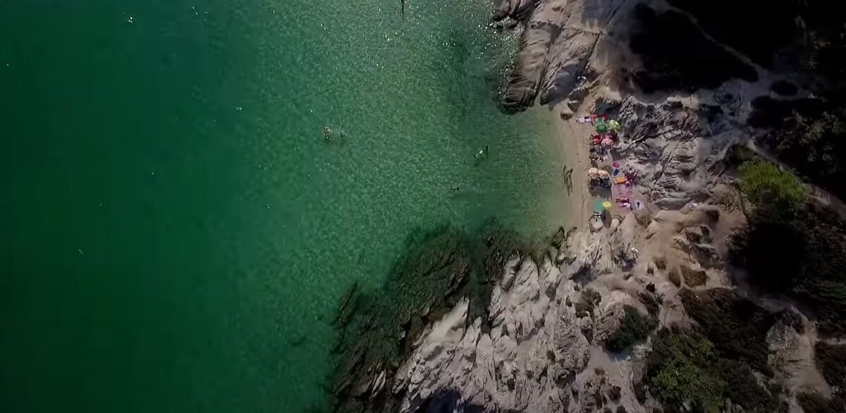 Παραλία Καβουρότρυπες- Σιθωνία Χαλκιδική (Drone Video)