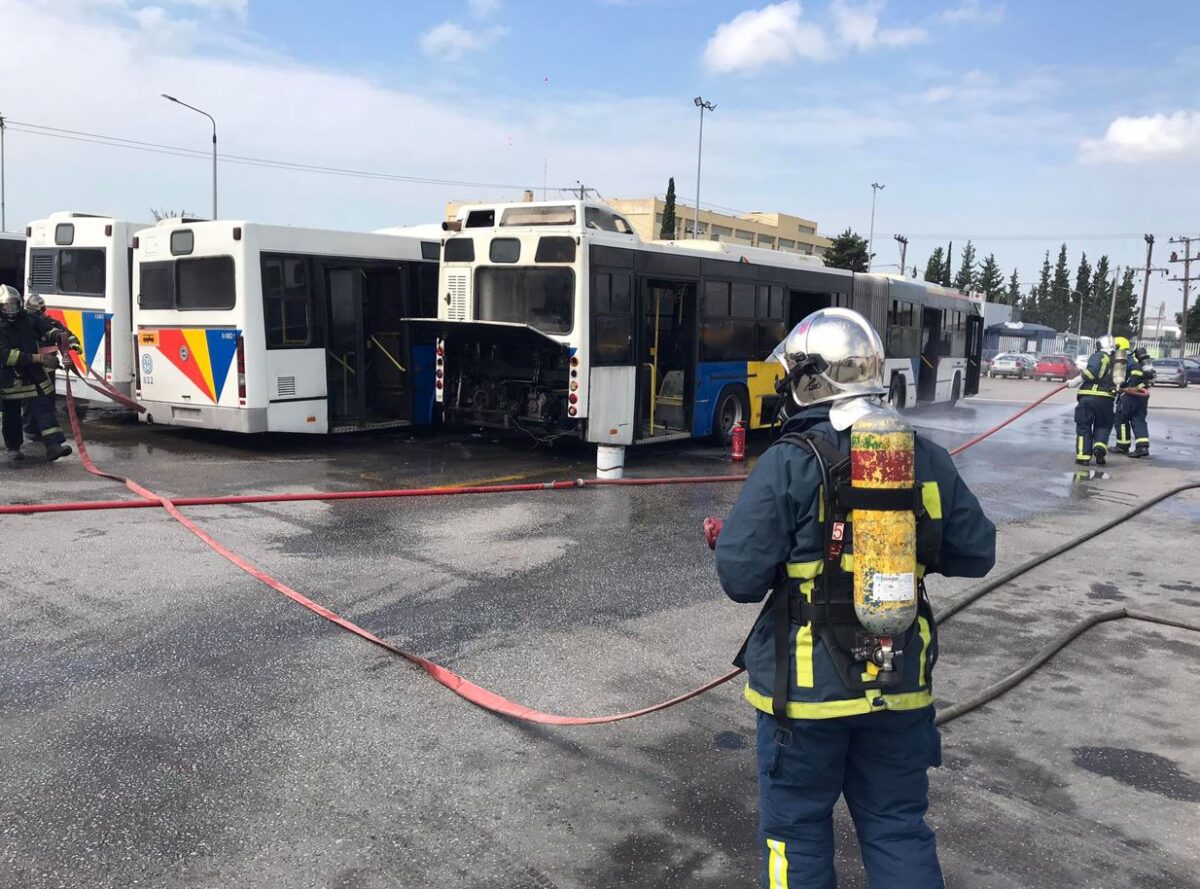Άσκηση για φωτιά σε λεωφορείο του ΟΑΣΘ (VIDEO)