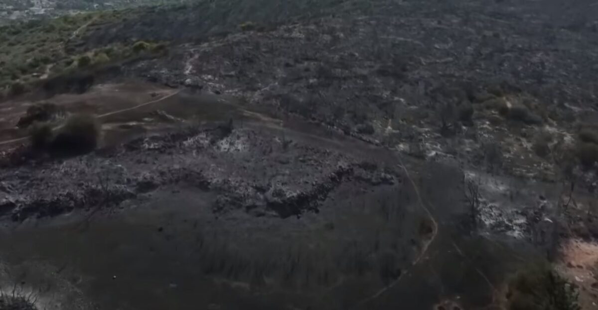 Εικόνες από drone δείχνουν το μέγεθος της καταστροφής στον Κουβαρά (Video)