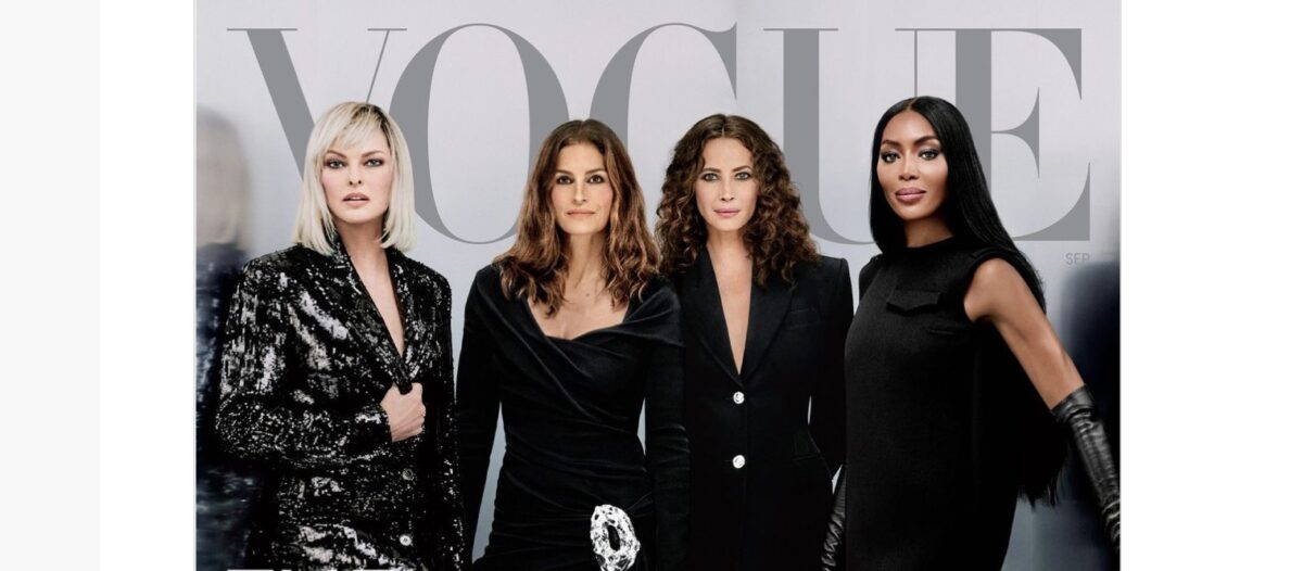 Τέσσερα supermodels ποζάρουν για το εξώφυλλο της Vogue