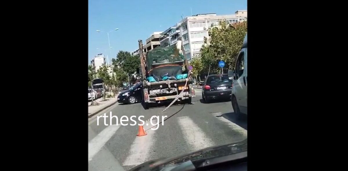 Θεσσαλονίκη: Ατύχημα στο φανάρι μετά τα Δικαστήρια (Video)