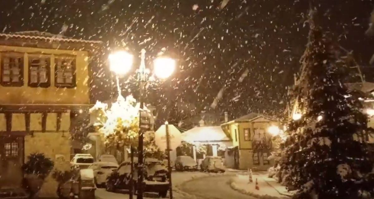 «Λευκό» ξημέρωμα στην Αρναία Χαλκιδικής (Video)